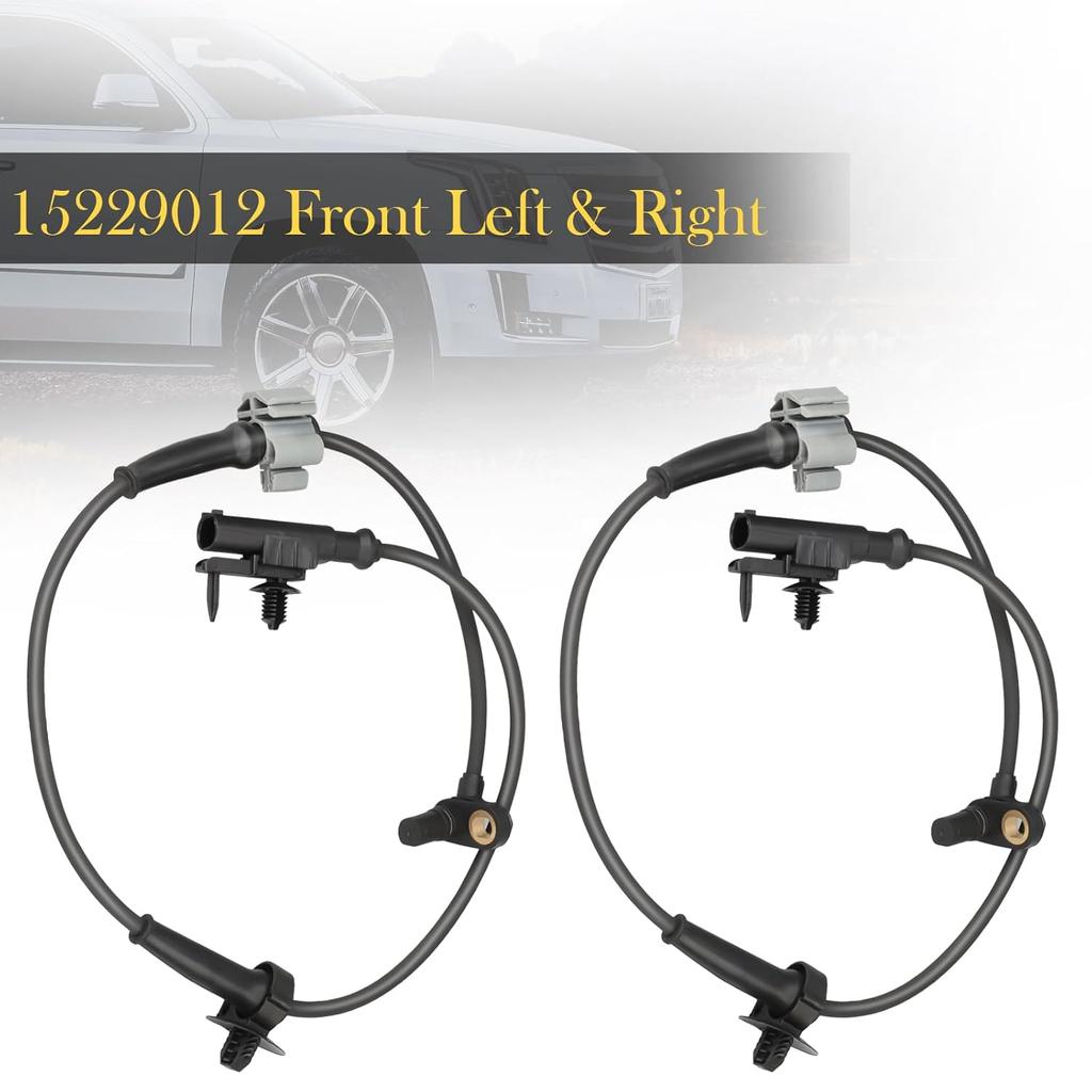 ABS Wheel Speed Sensor Front Left+Right Fit for 2007 2008 2009 2010 2011 2012 2013 Chevy Silverado 1500 Avalanche GMC Sierra 1500, 07-2014 Chevy