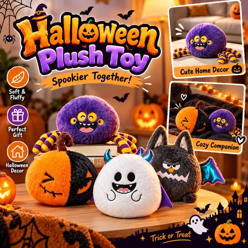 Ghost Halloween Plush Toy Spider Legs Decorative Plush Toy New Stuffed Halloween Doll Holiday Gift