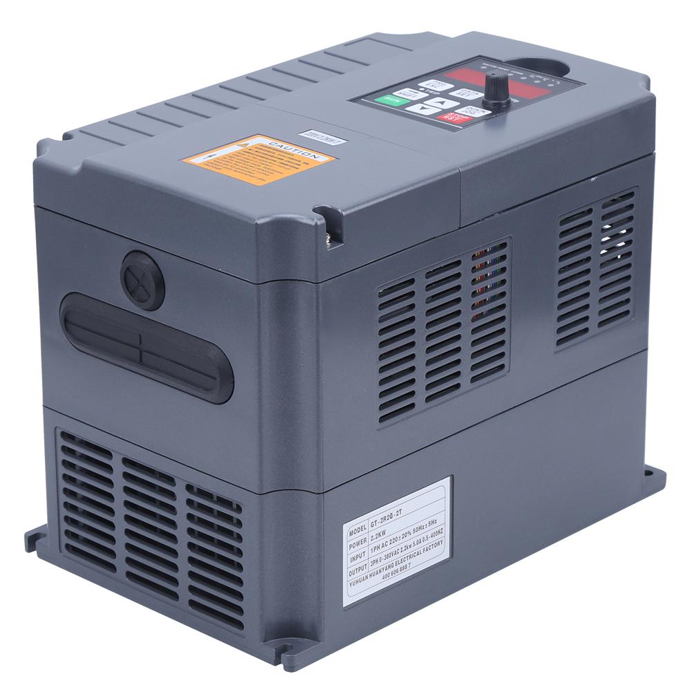 Inverter SinglePhase 220V Input 3Phase 380V Output 2.2KW Boost Motor Controls GT2R2G2T