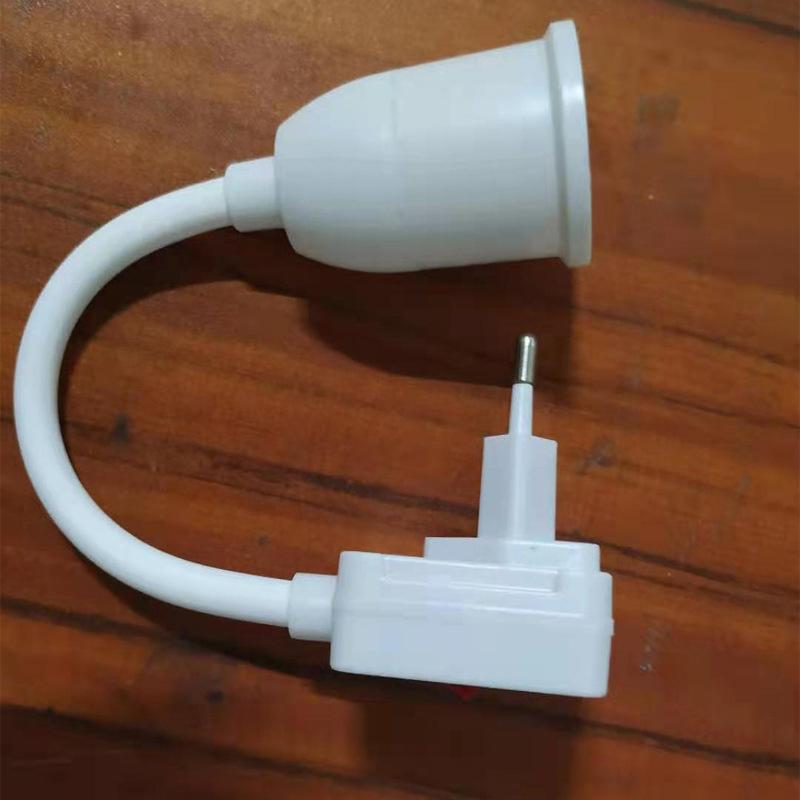 1 Piece Eu/Uk Plug Led Table Lamp Hose Steering Lever E27 Direct Plug In Swivel Head E27 Socket Bulb Holder With Switch