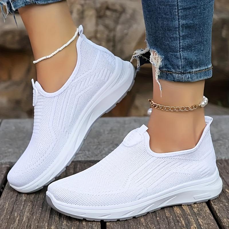 Spring/Autumn New Women's Slip-On Casual Shoes, Comfortable Breathable Sneakers, Outdoor Hiking Shoes