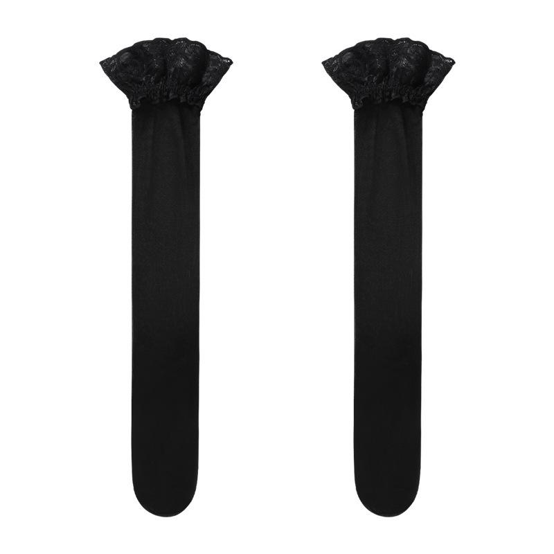 Langsha Anti-Snag Silicone Non-Slip Thigh-High Lace Trim Stockings