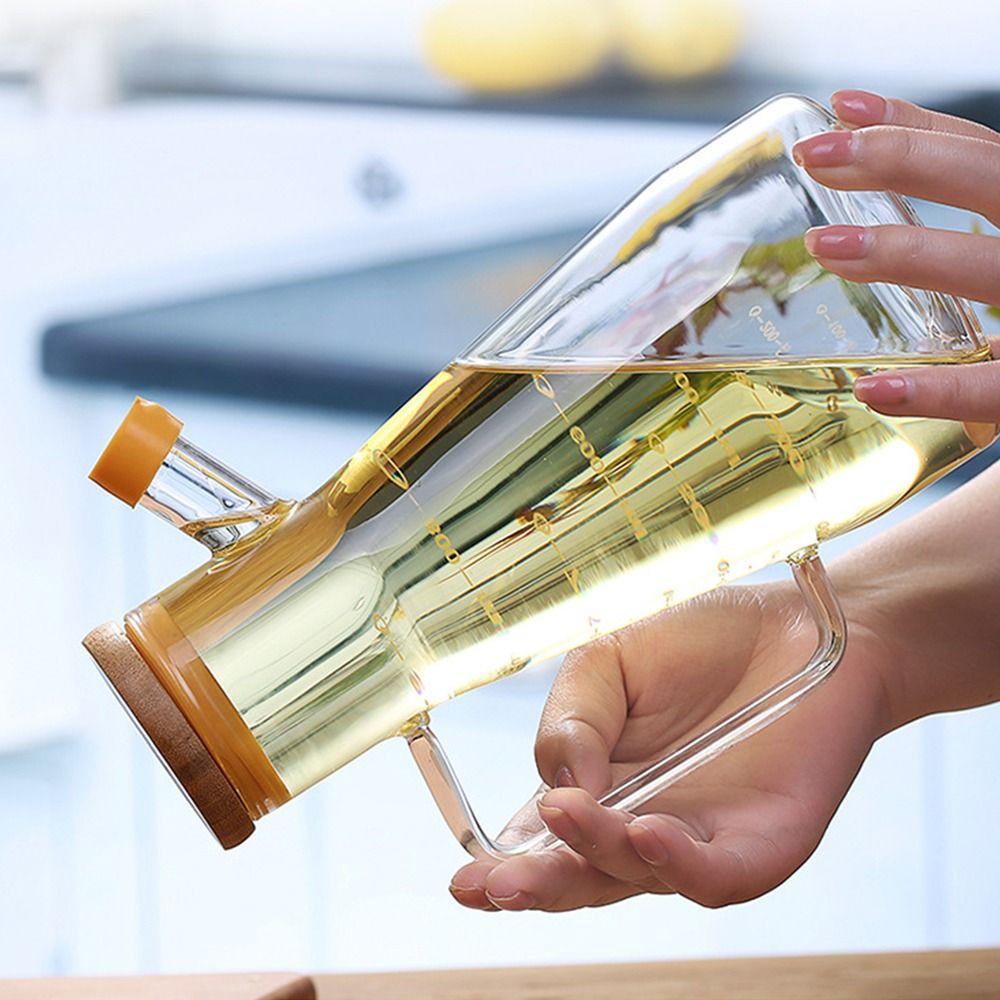 Leak-Proof Glass Oil Pot Food-grade Seasoning Bottle Durable Oil Dispenser Bottle  Household