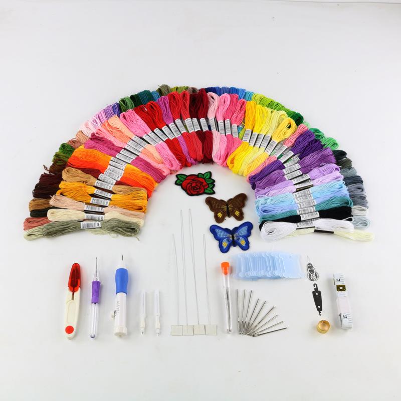 Punch Needle Embroidery Set: Large Needles & Thickened Thread Tools