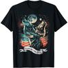 Wolf 4th of July American Flag Howling America Moon Funny T-Shirt for Women Kids Men