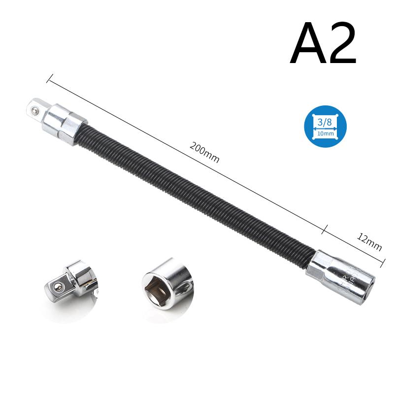 Flexible Shaft 1/4 3/8 1/2 High Torque Extension Bar Conversion Head Drive Socket Ratchet Wrench Hand Spring Post Extension Rod