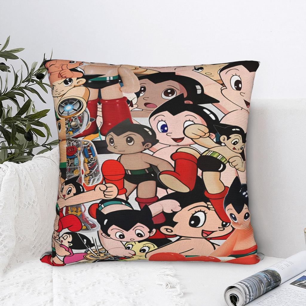Astro Cartoon Boy Pillow Case Soft Pillow Cover For Sofa Home Decor Vintage Pillowcases