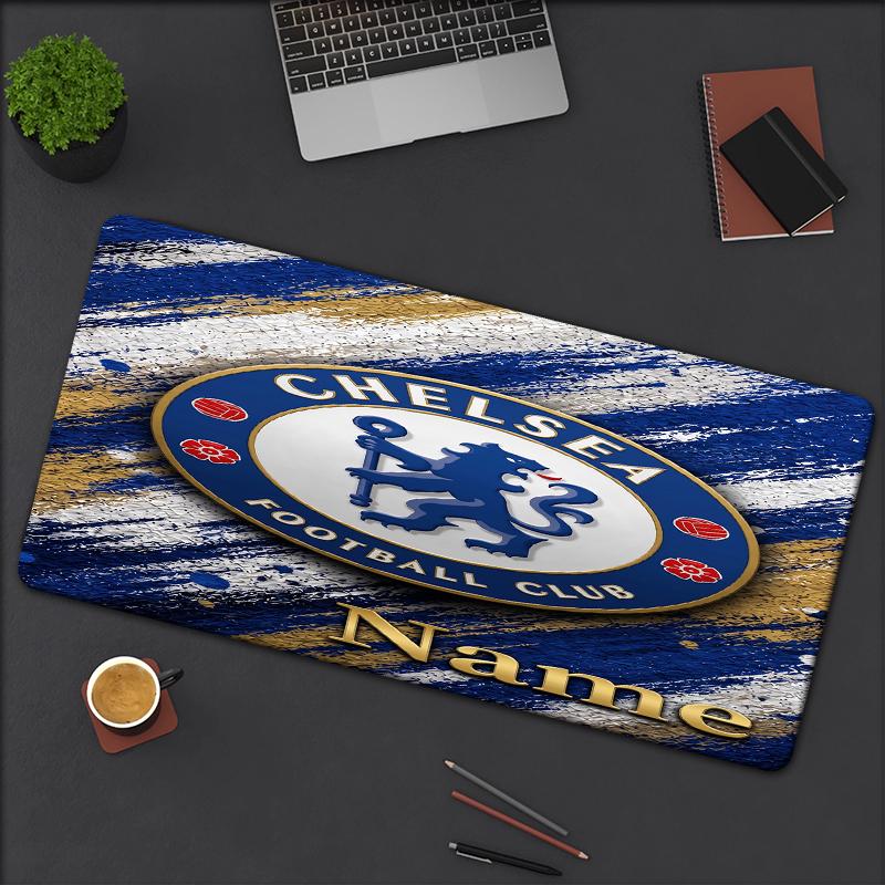 Custom Name Chelsea Football Club Theme Mouse Pad Non Slip Rubber Base Multifunctional Office Home Decor Perfect For Workspace Personalization