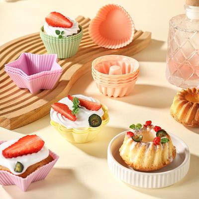 Silikon-Muffin-Cup-Cake-Backform-Set für den Heimgebrauch