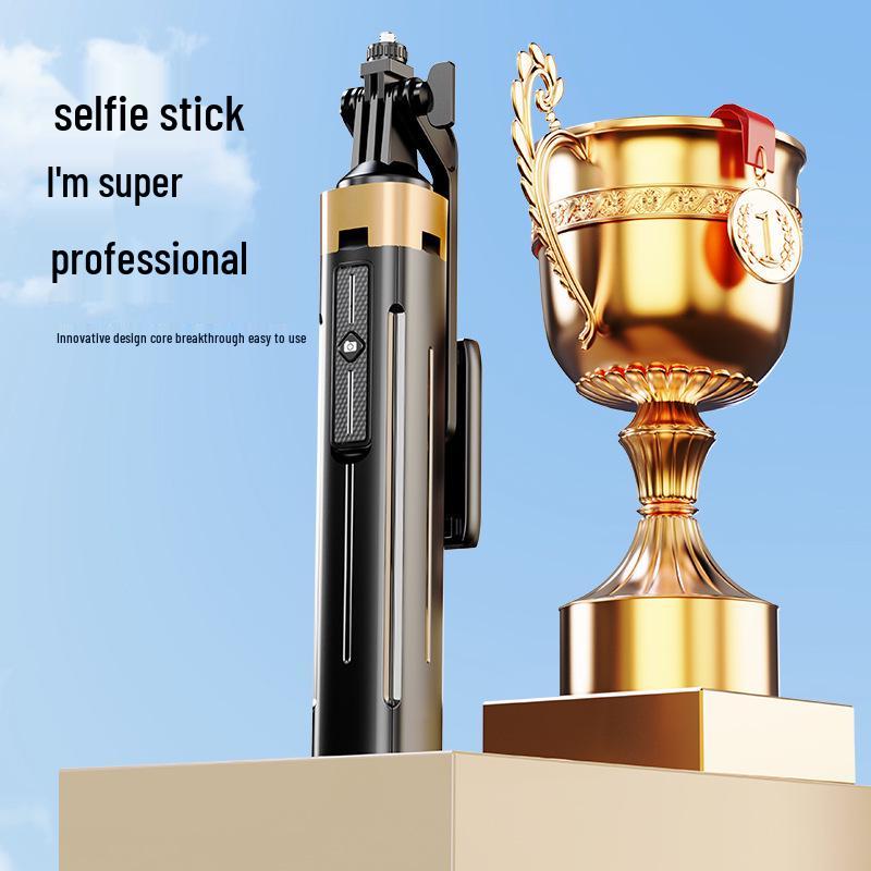 Πολυλειτουργικό Selfie Stick από Κράμα Ψευδαργύρου: Τετράποδο Στήριγμα Κινητού για Γραφείο και Δάπεδο, Συμβατό με Bluetooth για Φωτογραφία & Ζωντανή Μετάδοση.