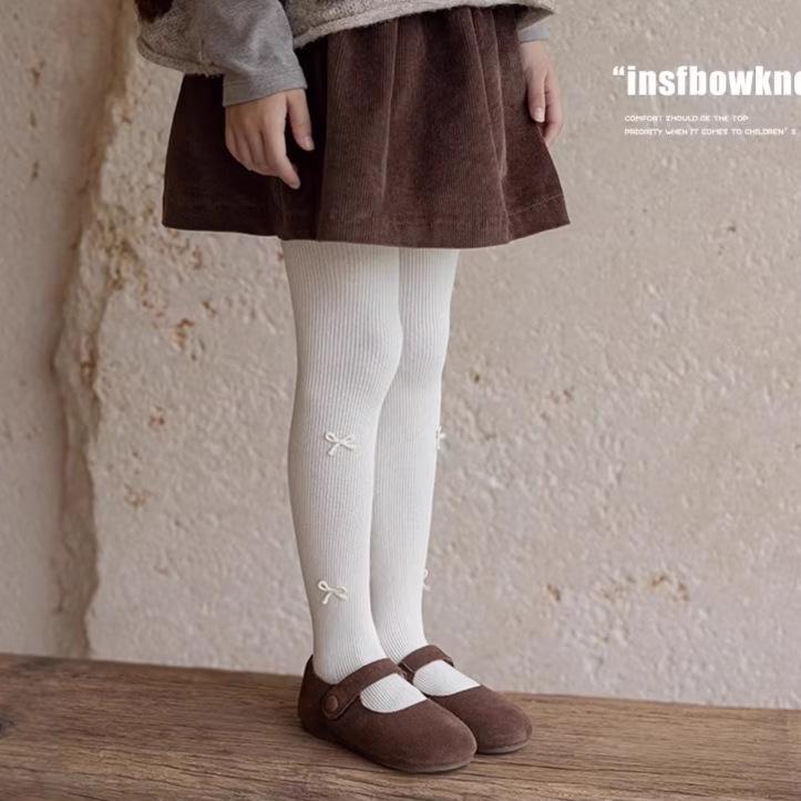 Girls' Spring & Autumn Tights: Lightweight Children's Base Layer Socks, Summer White Dance Socks, Baby Onesie Tights