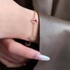 New Chinese red zircon gourd bracelet temperament wind bracelet Guochao jewelry women