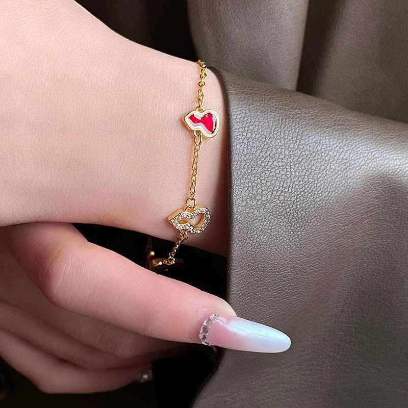 New Chinese red zircon gourd bracelet temperament wind bracelet Guochao jewelry women