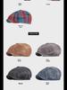 Autumn/Winter Unisex Plaid Newsboy Beret - British Retro Style Wool Hat