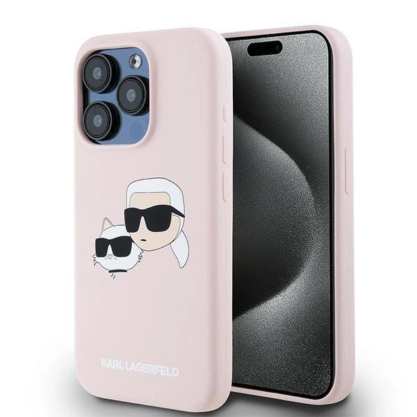 Karl Lagerfeld Klhmp15Xskchpplp Iphone 15 Pro Max 6.7 Różowy/Pink Hardcase Silicone Karl & Choupette Magsafe