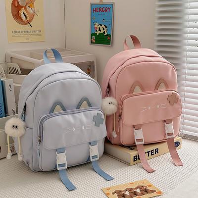 Cat Pattern Backpack Student Schoolbag Women's Travel Backpack