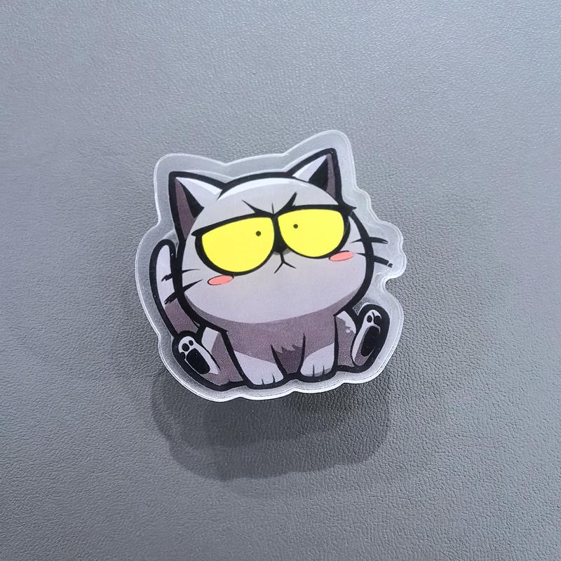 Popular Little Red Book Cartoon Cat Acrylic Double-Sided Funny Folder Clip