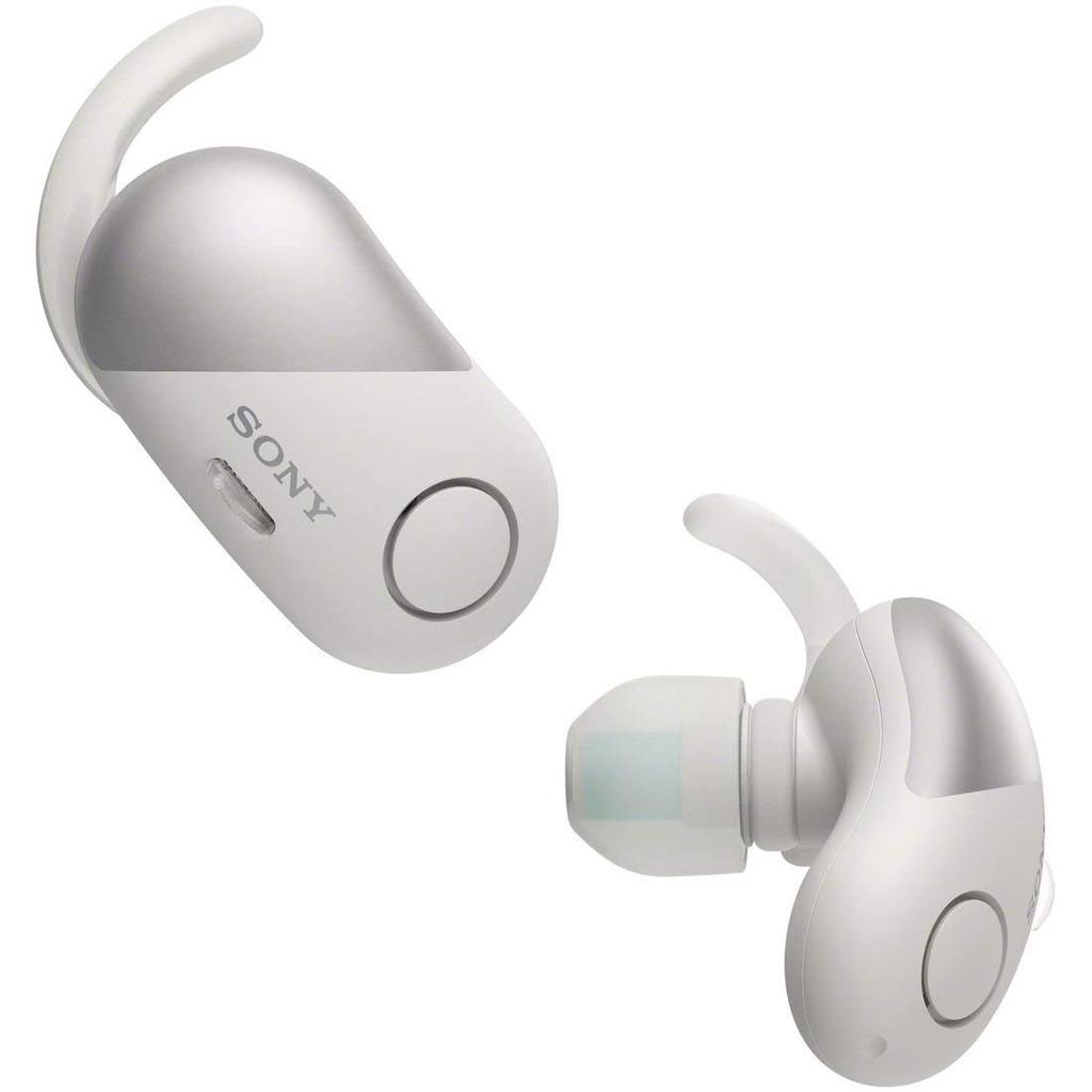 Sony True Wireless Earphones Amazon Bluetooth Separate Left and Right 2018 White Noise-Canceling WF-SP700N Built-in Alexa, Compatible, Headphones,
