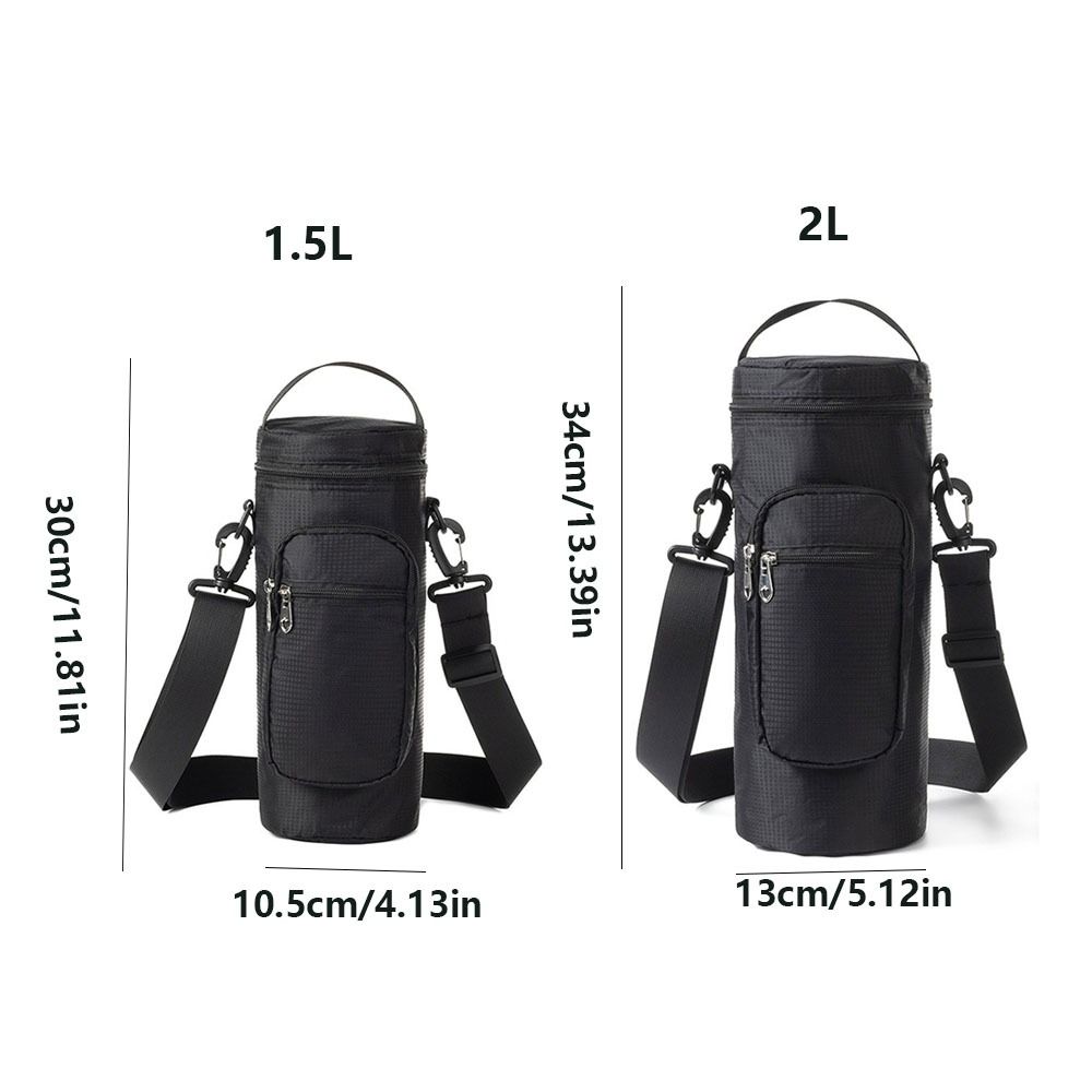 Oxford Cloth Crossbody Cooler Bag Adjustable Shoulder Strap Water Cup Protect  Outdoor