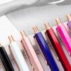 1 Piece Creative Ballpoint Hexagon Metal press Pen Stationery School Office Supplies