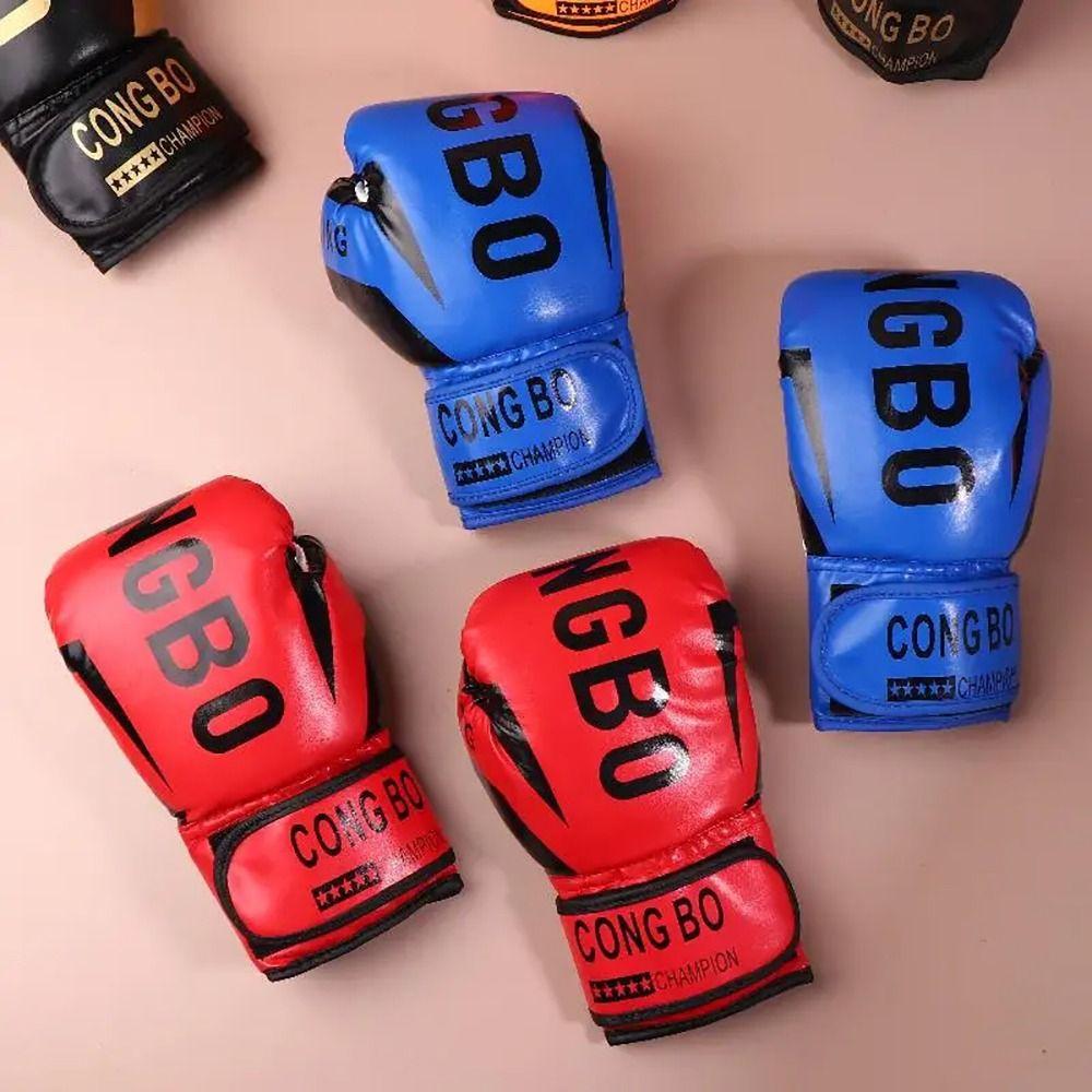 1Pair Breathable Child Punching Gloves PU Leather Training Gloves Kids Boxing Gloves  for Children