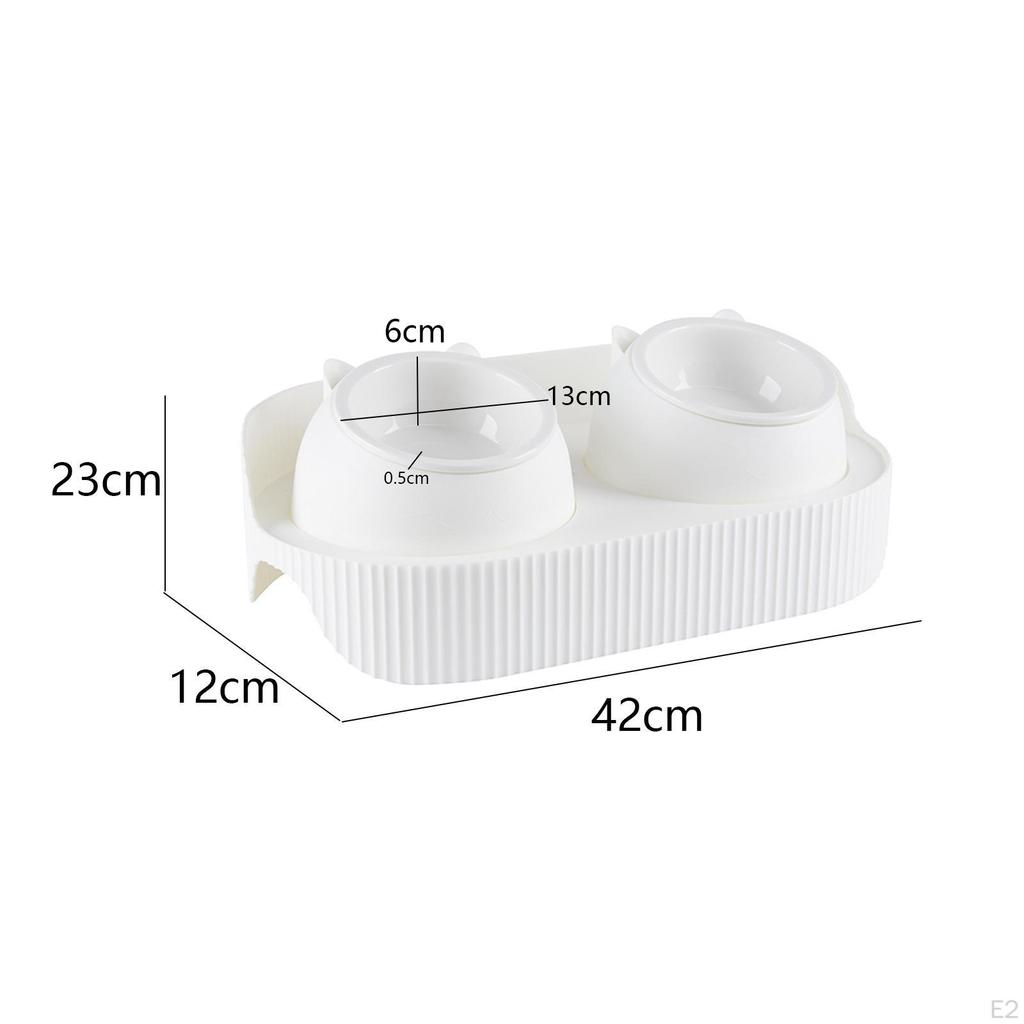 Cat Food And Water Elevators, Non-Slip Leaning Pet Dishes, Feeder Bowl