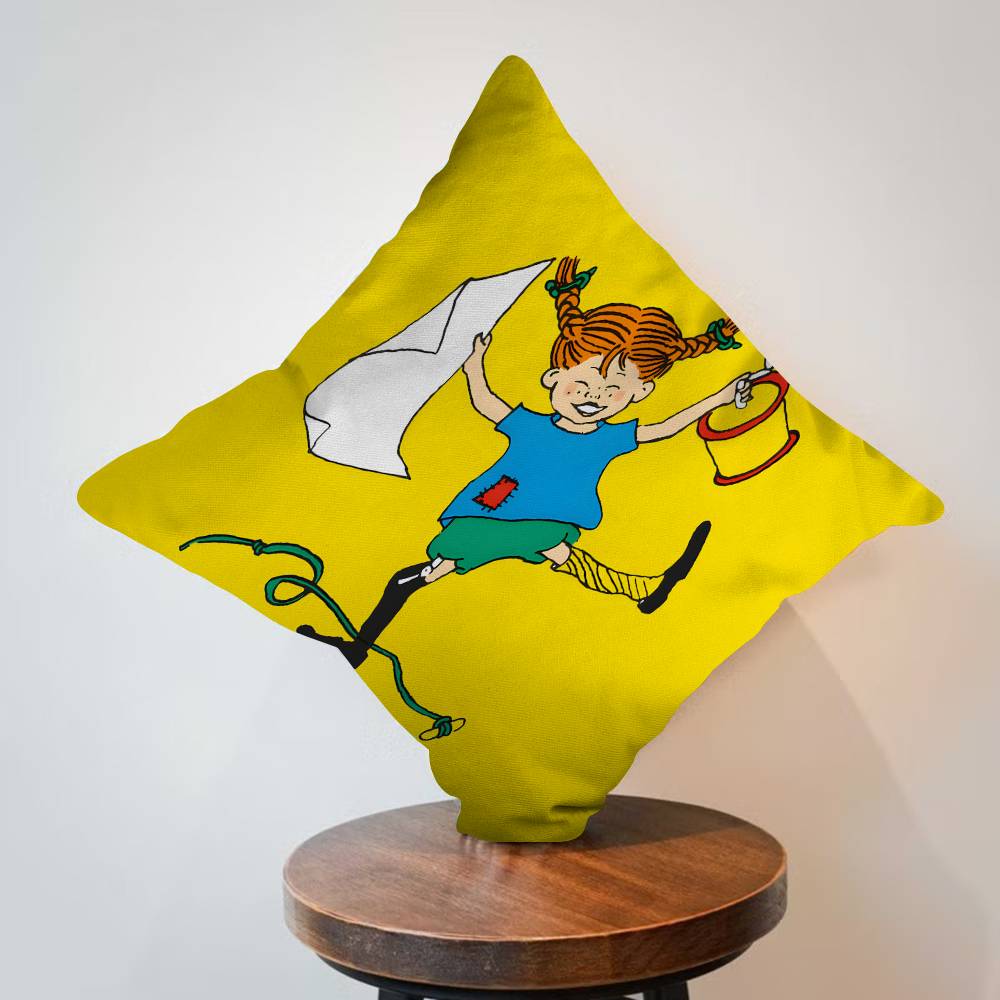 P-Pippi Longstocking 45*45cm Cushion Cover Pillow Cover Decor Pillowcase Home Pillowcase For Couch Pillow
