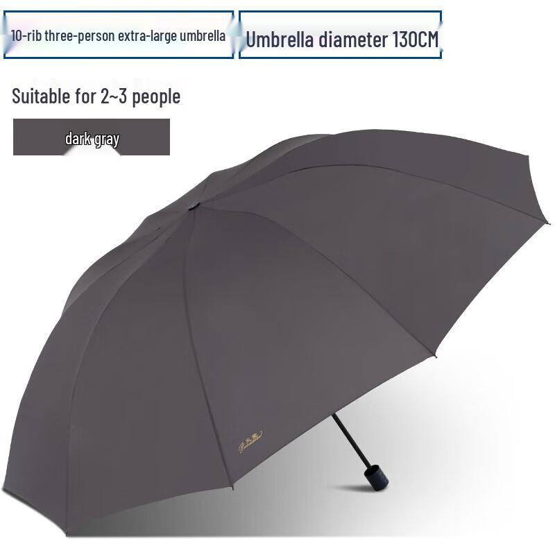 Heaven 3-Fold 10-Rib Portable Dual-Use Umbrella