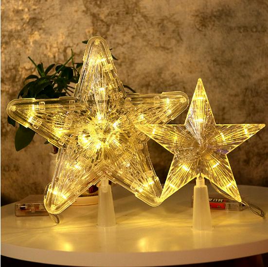 Dreamy Romantic Starry Tree Topper: Creative Christmas Lights for a Warm Atmosphere