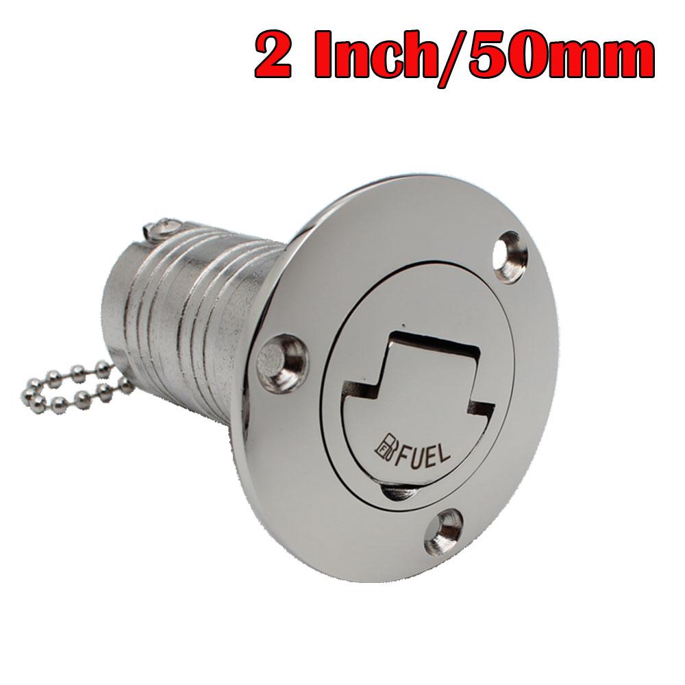 New Stainless Steel 316 Deck Filler GAS DIESEL FUEL WASTE WATER 38mm 50mm Mirror Polish Marine Boat Hardware Deck Filler Cap