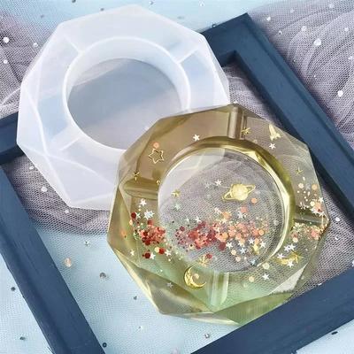 New Silicone Mold Ashtray Resin Mold Heart Square Mold For DIY Resin UV Crystal Epoxy Crafts Crystal Ashtray Home Decoration