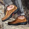 Fashion Handmade Retro Leisure Moccasins New Fashion Male Walking Flats Male Shoes Men Casual Shoes Breathable Genuine Leather Loafers