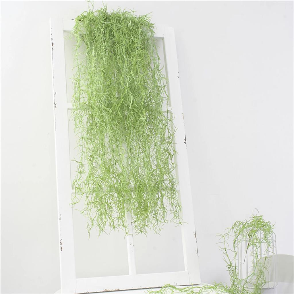 Realistic Spanish Moss Home Living Room Office Decor 107 Cm Plastic High-quality Lifelike Green Artificial Hanging Moss Garland