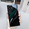 Black green textured pattern tempered glass phone case suitable for Samsung GalaxyS26 S25 S24 S22 S21 S20FE Ultra Plus hard case