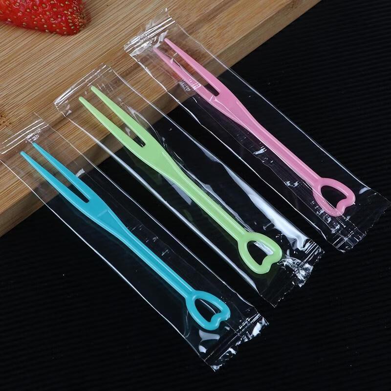 HANDUNYOU Disposable Heart-Shaped Fruit Picks