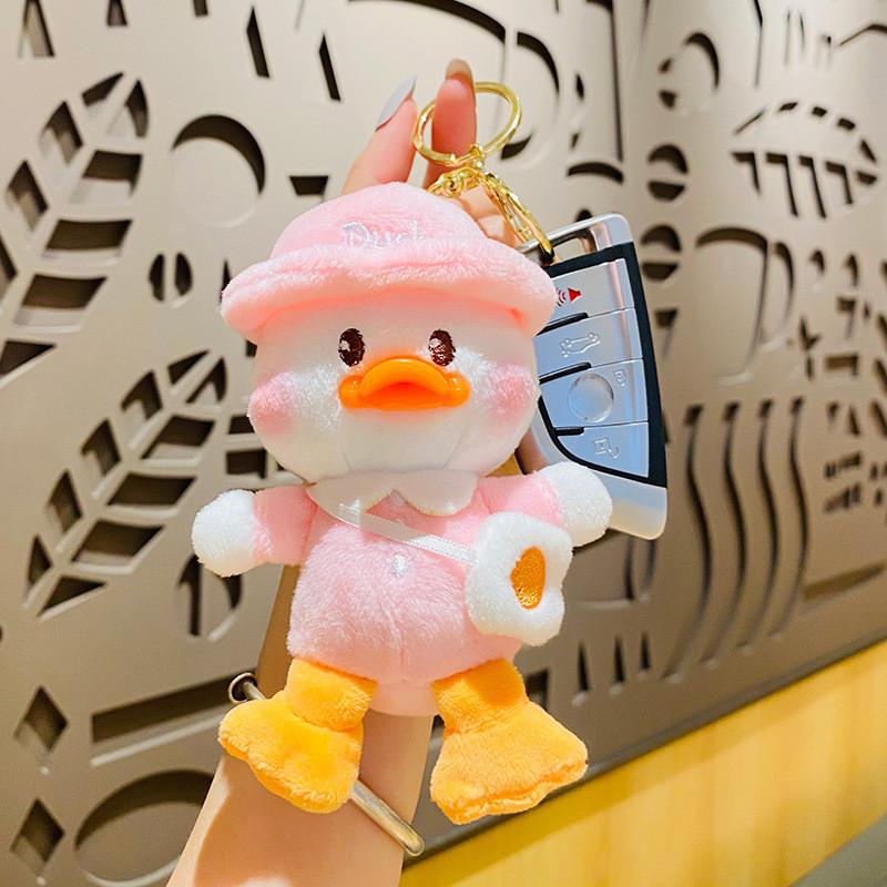 Adorable Plush Duck Keychain Cute Backpack Accessory Perfect Gift For Kids And Adults