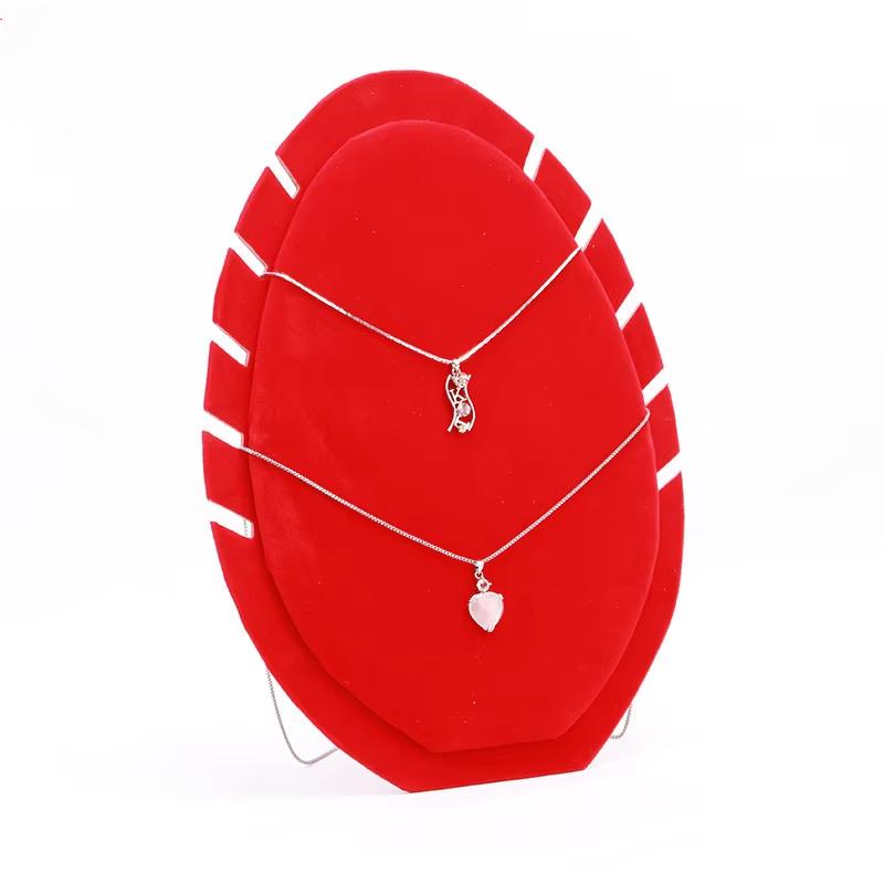 High-quality Black Red Velvet, White PU Leather Jewelry Display Stand Necklace Pendant Jewelry Storage and Display Props