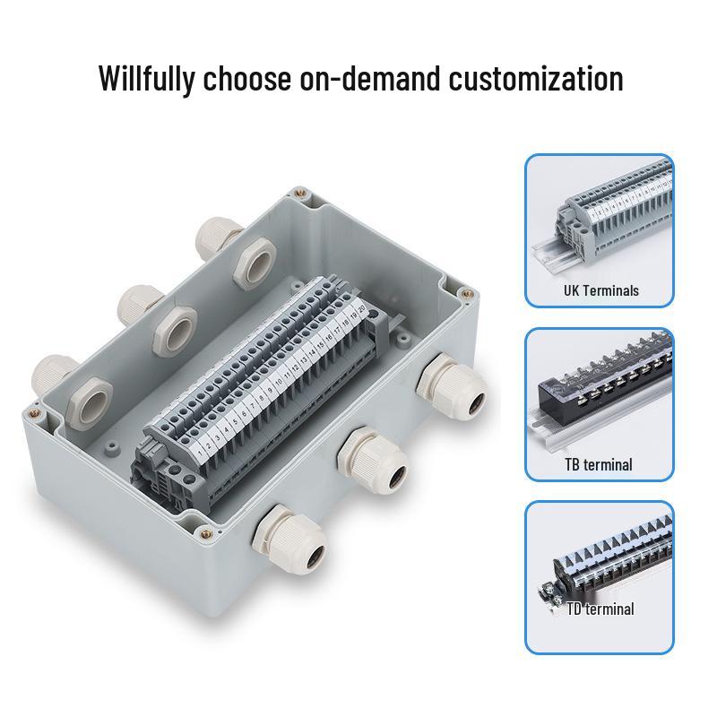 Waterproof Outdoor Junction Box with Cable Terminals