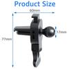 Universal Car Air Vent Clip 17mm Ball Head for Car Phone Holder Stand Support Car Mobile Phone Mount GPS Bracket Accessory
