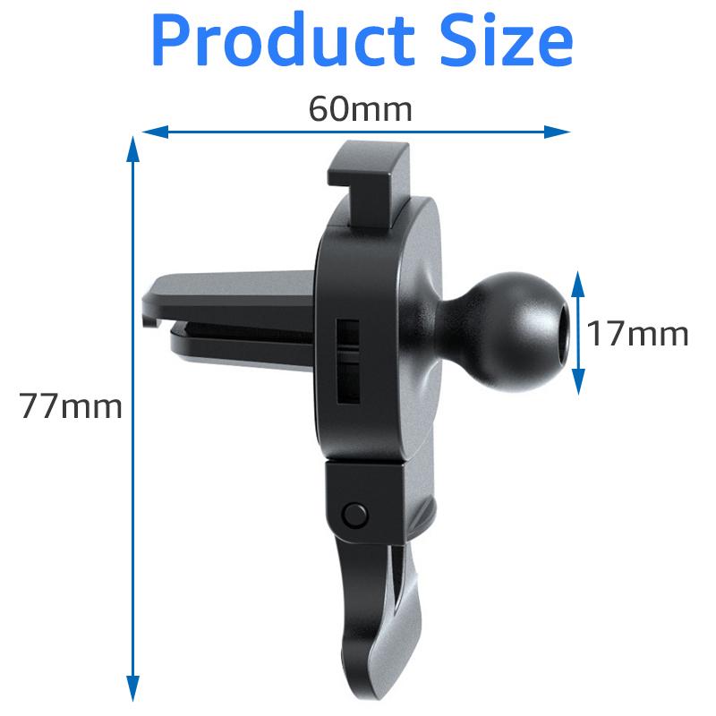 Universal Car Air Vent Clip 17mm Ball Head for Car Phone Holder Stand Support Car Mobile Phone Mount GPS Bracket Accessory