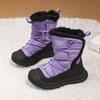 Girls’ Thick Fleece-Lined Snow Boots - Warm Winter Cotton Shoes for Outdoor Wear