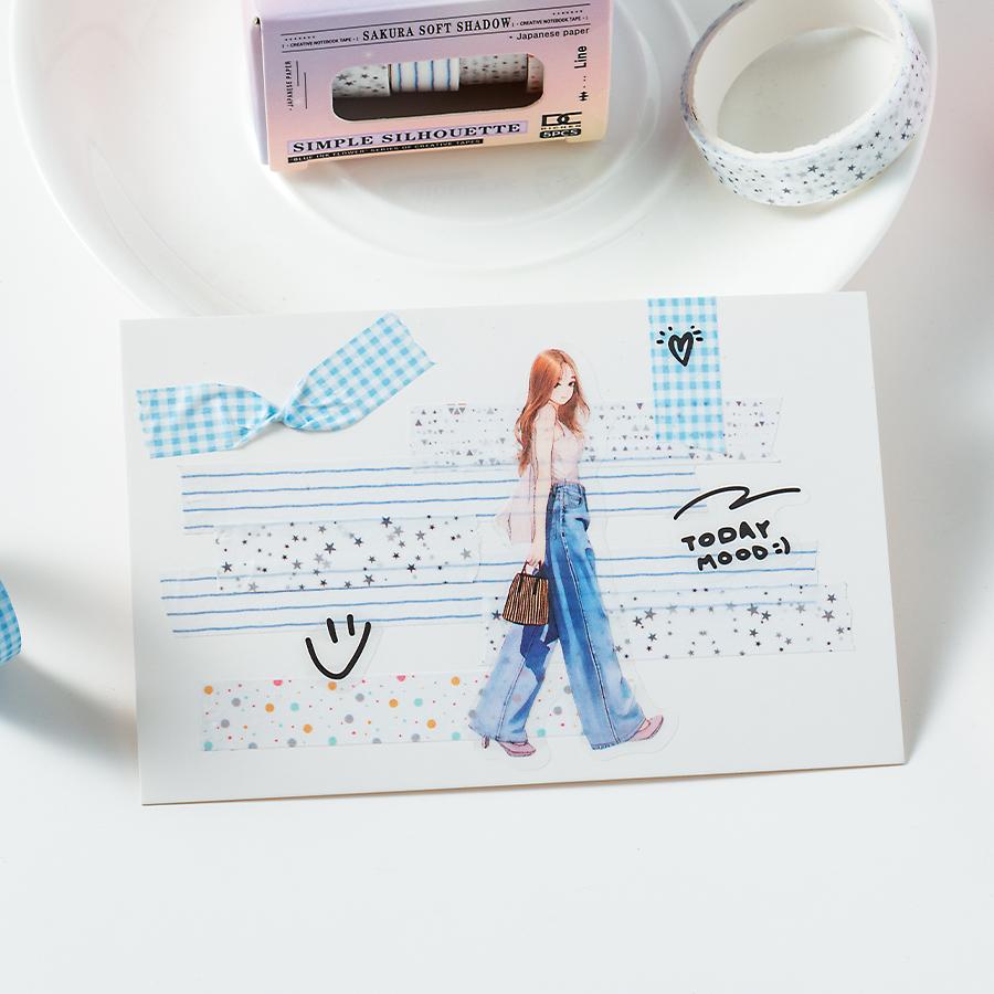 5 adet Sakura Çiçeği Washi Bant Seti Mini Bant Seti Yapışkan Maskeleme Bandı 1cm Dekorasyon Etiketleri Günlük DIY El İşi için