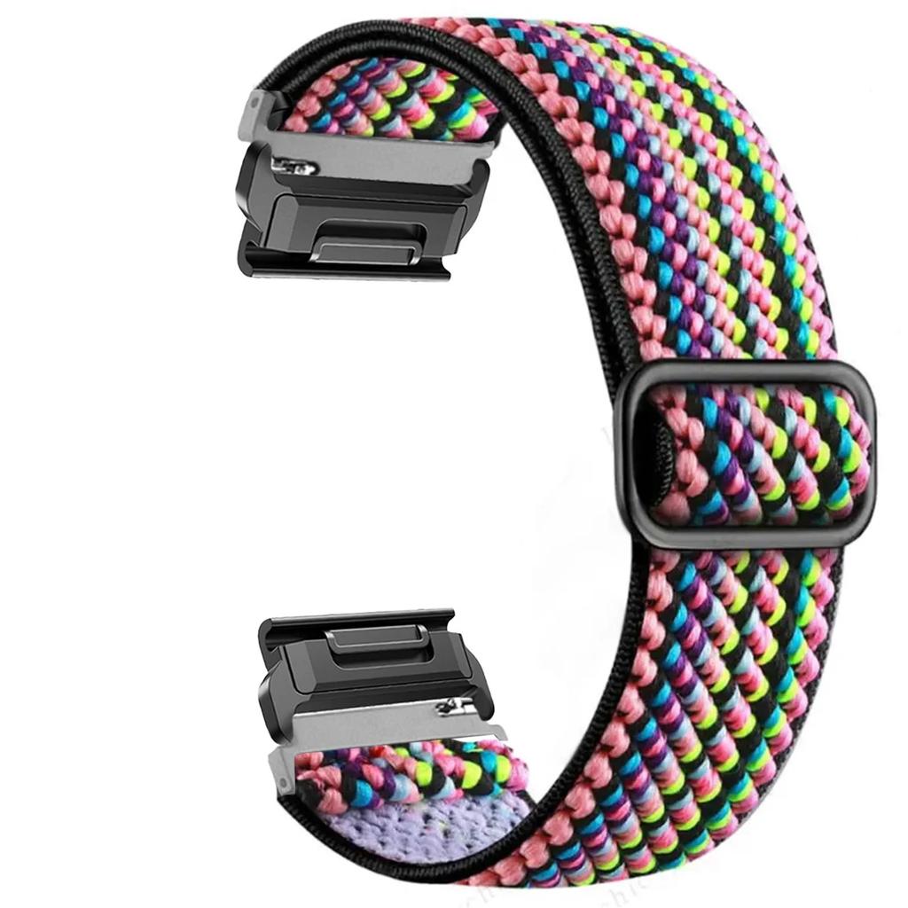 Elastyczny pleciony nylonowy pasek pętla do Garmin 22 26mm Fenix 7 7X 6X 6 Pro 5 5s 5X Plus 3HR 945 Epix Gen 2 Enduro Quickfit