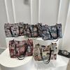 New Bag Women's Bag Simple and Fashionable Cartoon Printed Women's Shoulder Bag Large Capacity Tote Bag