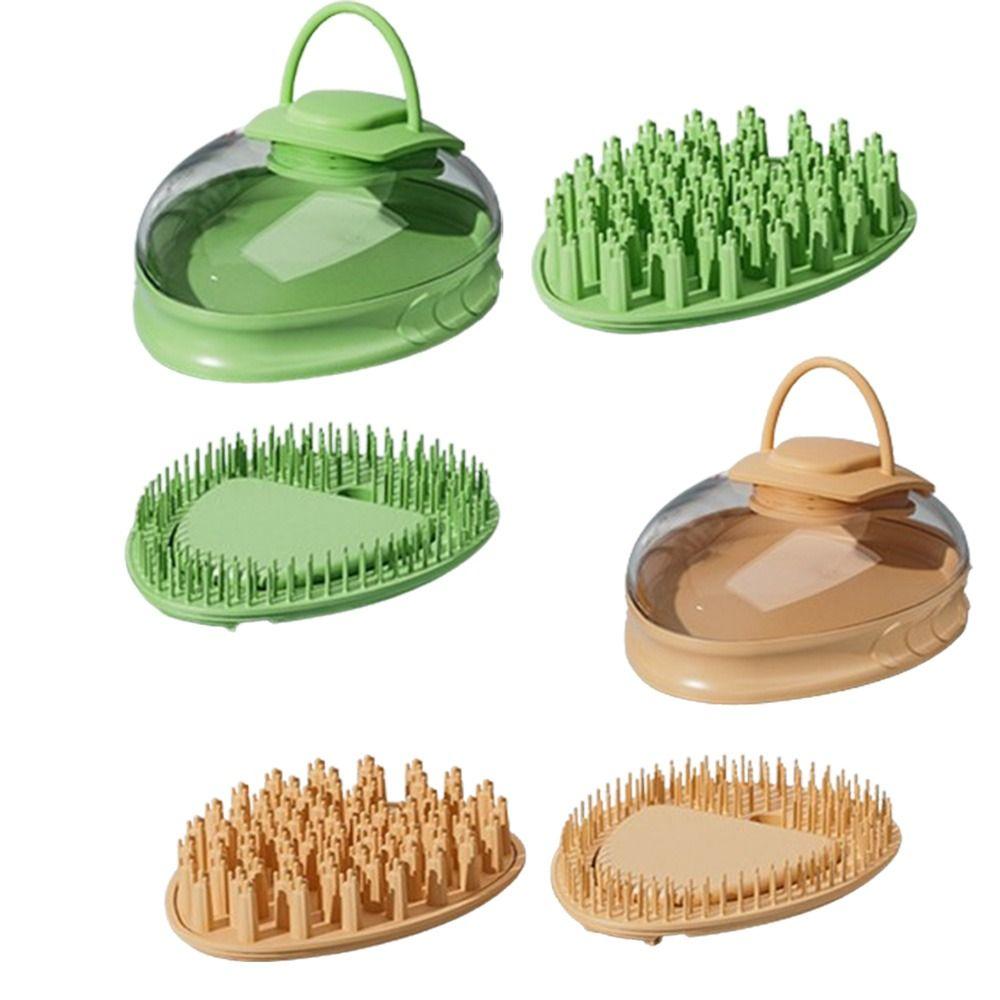 

Самоочищающаяся щетка для душа для домашних животных, резиновая расческа, массажная расческа для собак, щетка для мытья душа, принадлежности для домашних животных Green-Bath brush