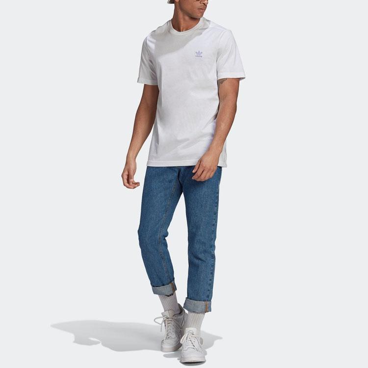 Adidas Originals Trefoil Casual Breathable Sports Round Neck Short Sleeve T-Shirt Men Tops White GN3405