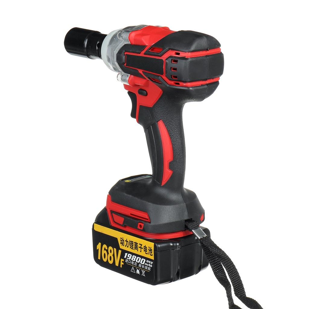 168VF Cordless Electric Wrench Impact Socket Drill Electric Screwdriver Rechargeable 12000mAh Li-on Battery Car Tire