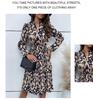 European & American V-Neck Lace-Up Slim Pleated Skirt Dress for Women - Autumn/Winter Fashion