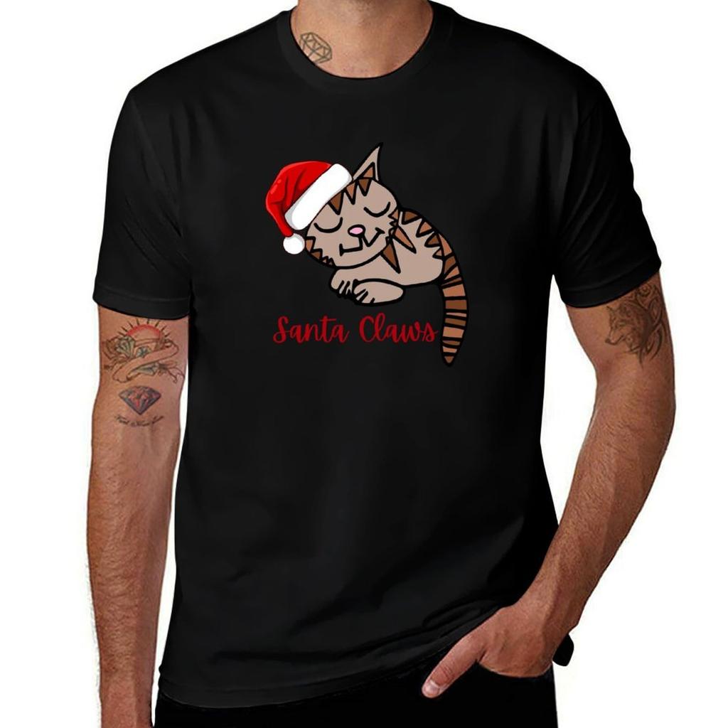 Gary the Cat Santa Claws by Everything Eli TShirt man t shirts high quality luxury brand t shirt man luxury TShirt