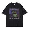 Call Me Magic Cuz I Be Gathering Funny Frog Meme T-shirt Men Women Casual Humor T Shirts Male Vintage Oversized Cotton T-shirts